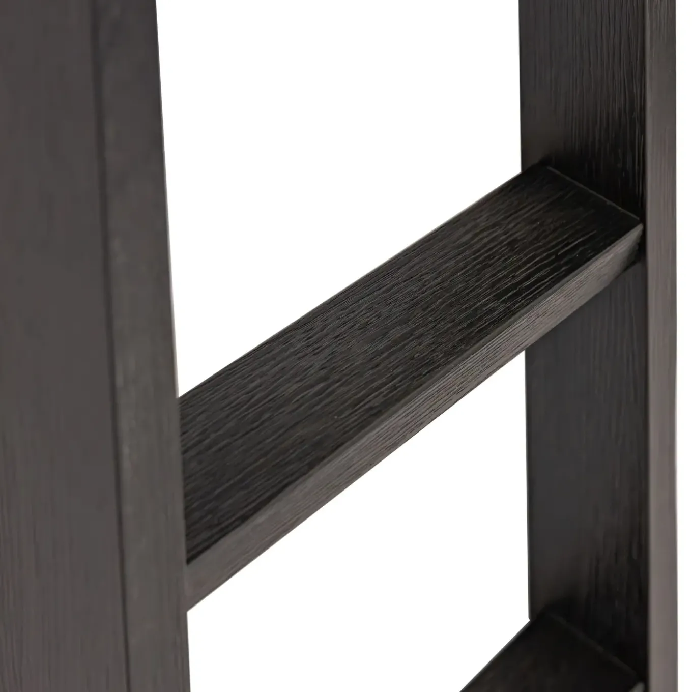 Abbot Place 94" Tall Bookcase Black & Ladder