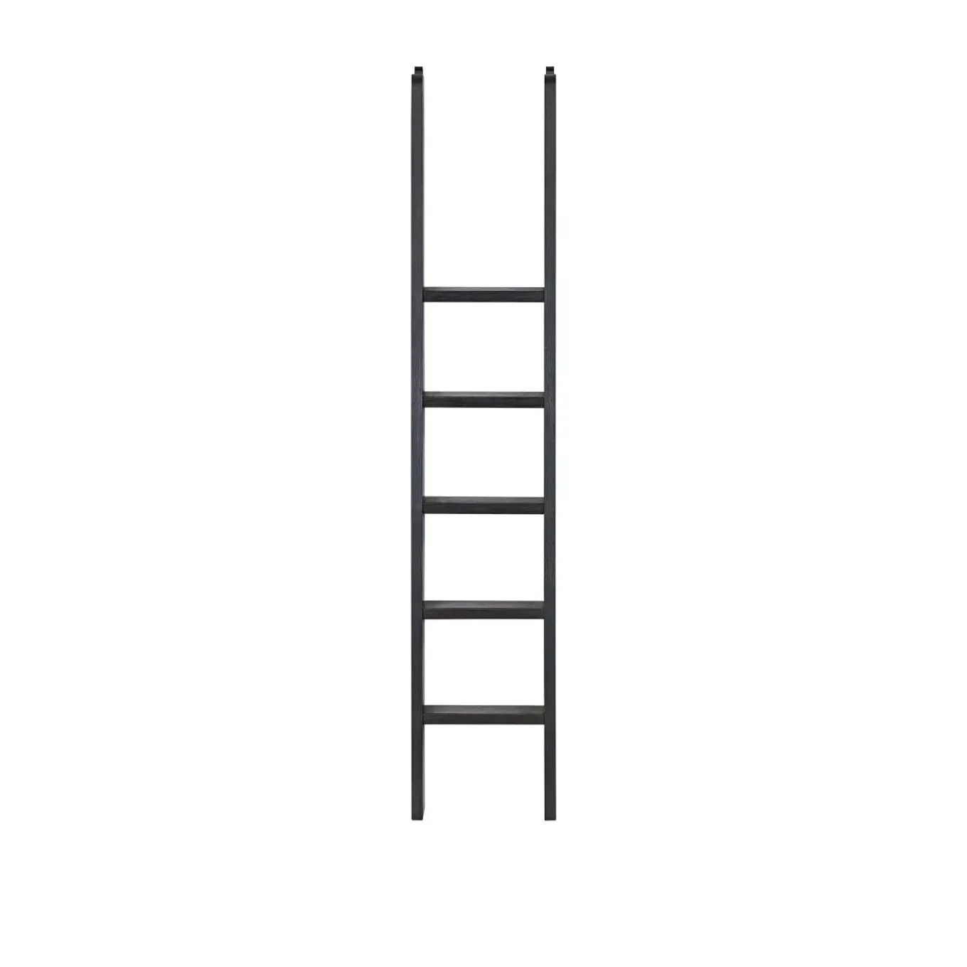 Abbot Place 94" Tall Bookcase Black & Ladder