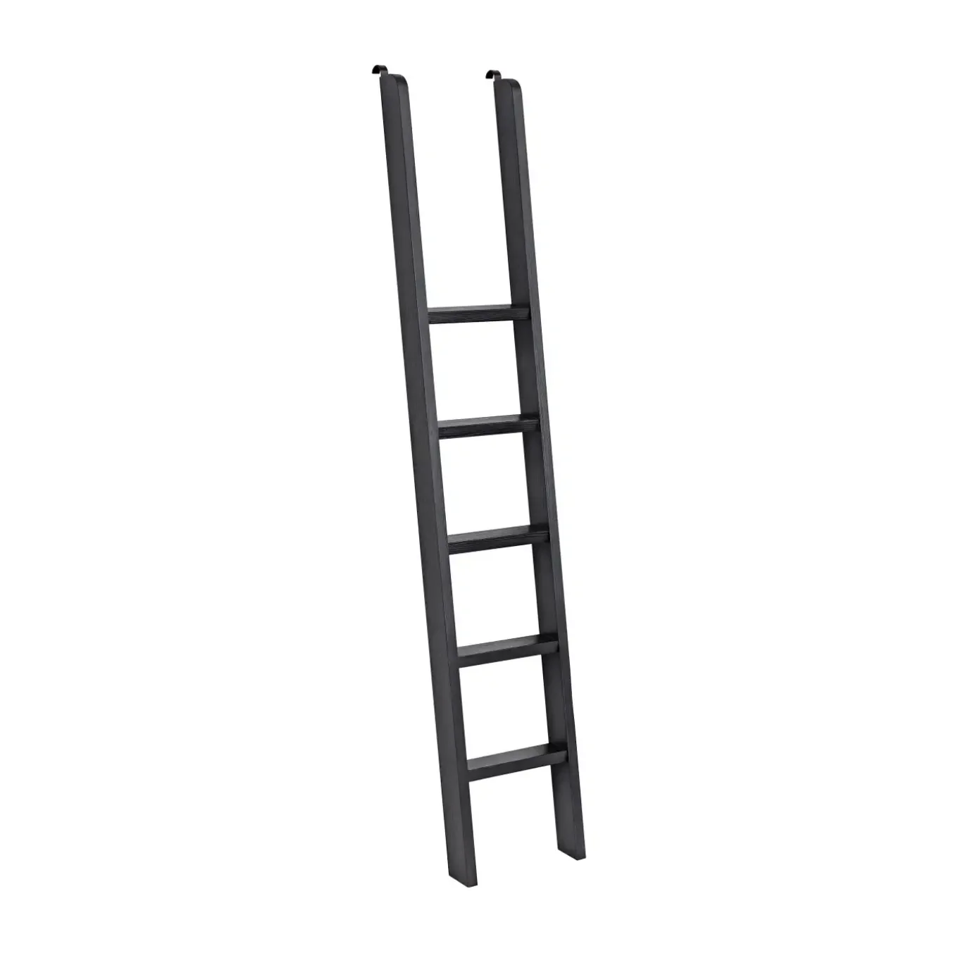 Abbot Place 94" Tall Bookcase Black & Ladder