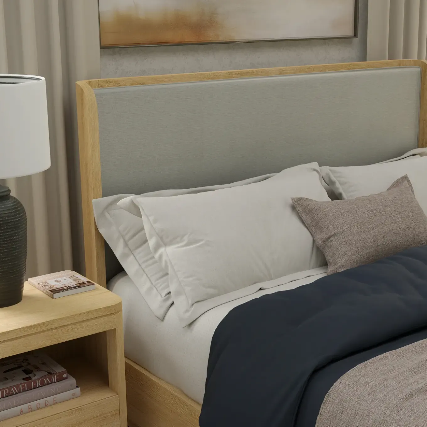 Aiden California King Bed, Dresser, Mirror, Night Stand