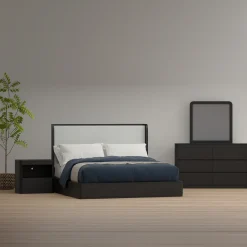 Aiden Califronia King Bed, Dresser, Mirror, Night Stand