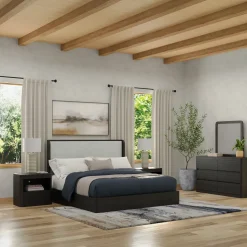 Aiden King Bed, Dresser, Mirror, Night Stand