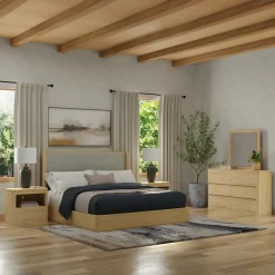Aiden King Bed, Dresser, Mirror, Night Stand