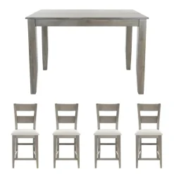 Alamo 5pc Pub Set: Extendable Counter Height Table, 4 Pub Chairs