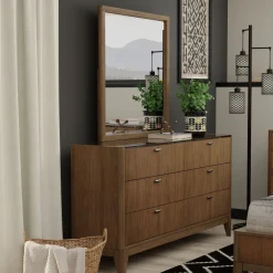 Amalie Eastern King Bed, Dresser, Mirror, Nightstand