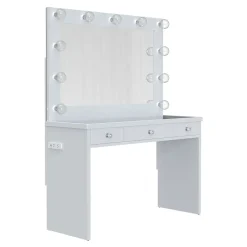 Amelia 3 Drawer Vanity with Lighted Mirror