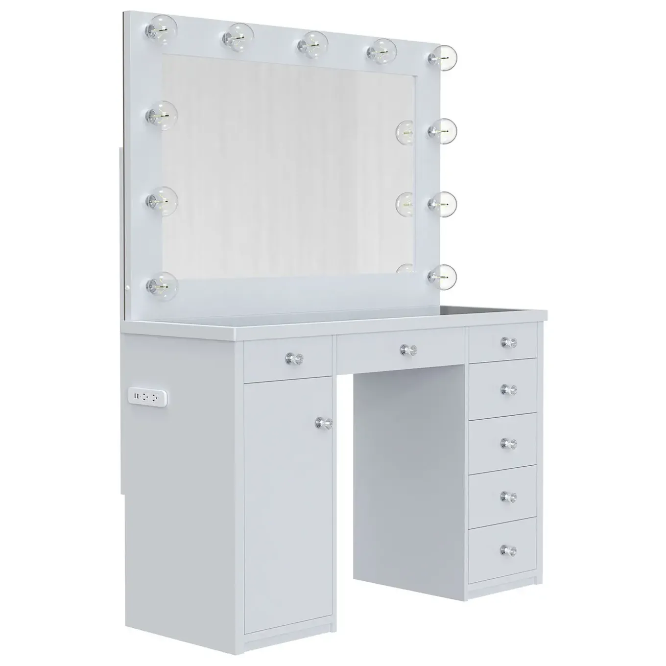 Anisa 7 Drawer Vanity with Lighted Mirror