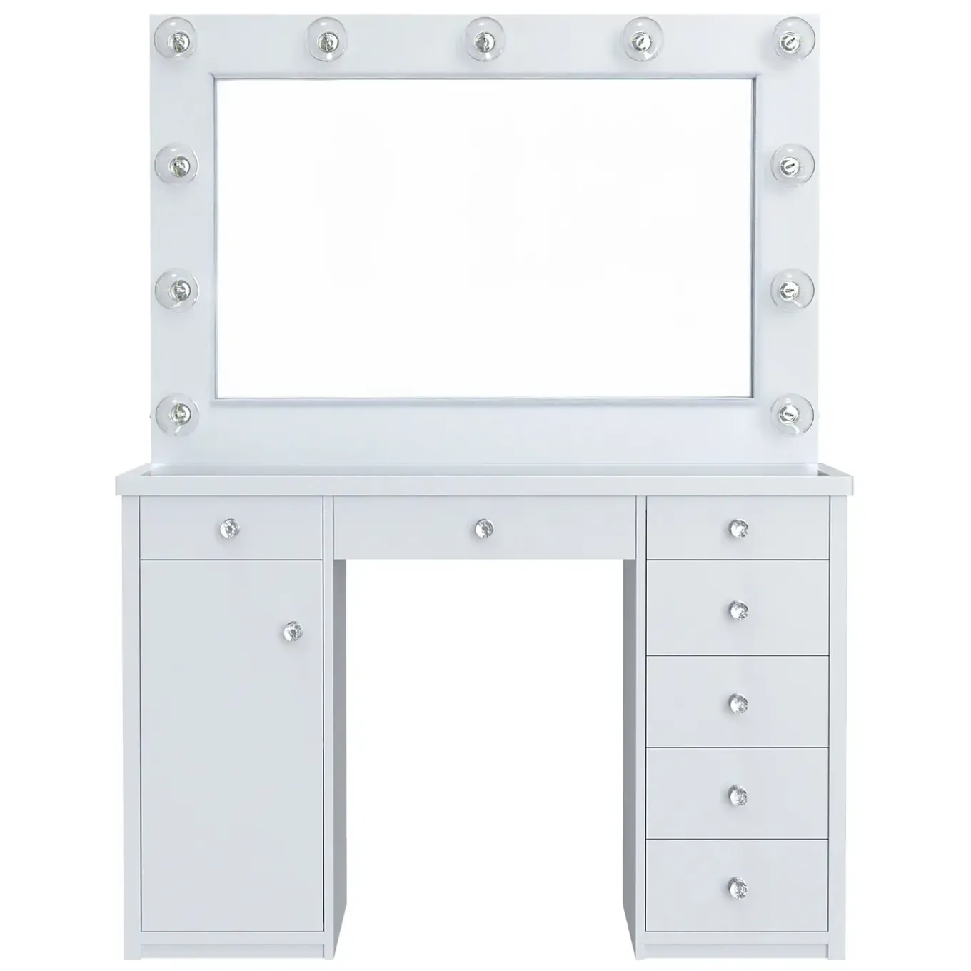 Anisa 7 Drawer Vanity with Lighted Mirror