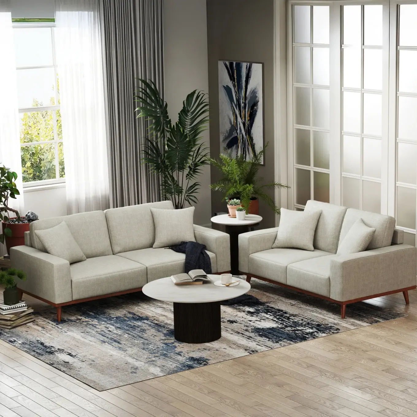 Ava Fabric Living Room Set