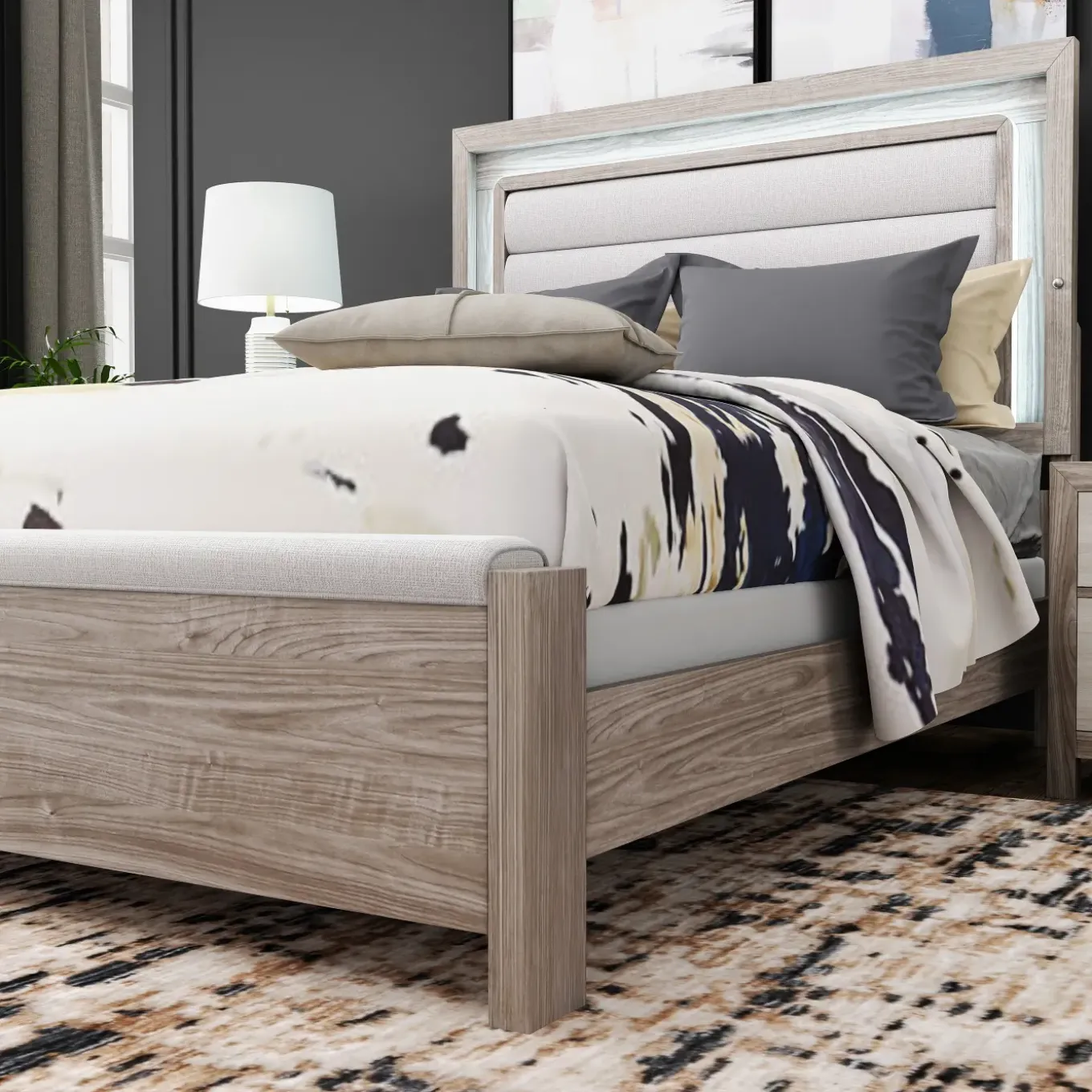 Avery Bed with LED Lighting