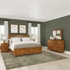 Bandit Panel Bedroom Set-New! Queen Bed, Dresser, Mirror & Nightstand