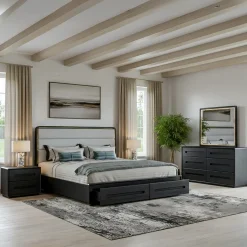 Becket Storage Bedroom Set-New! Queen Storage Bed, Dresser, Mirror, Nightstand