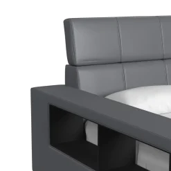 Blaine Modular Full Bed with Built-in Nightstand, Lounge Chair & Bookcase