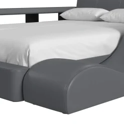 Blaine Modular Full Bed with Built-in Nightstand, Lounge Chair & Bookcase