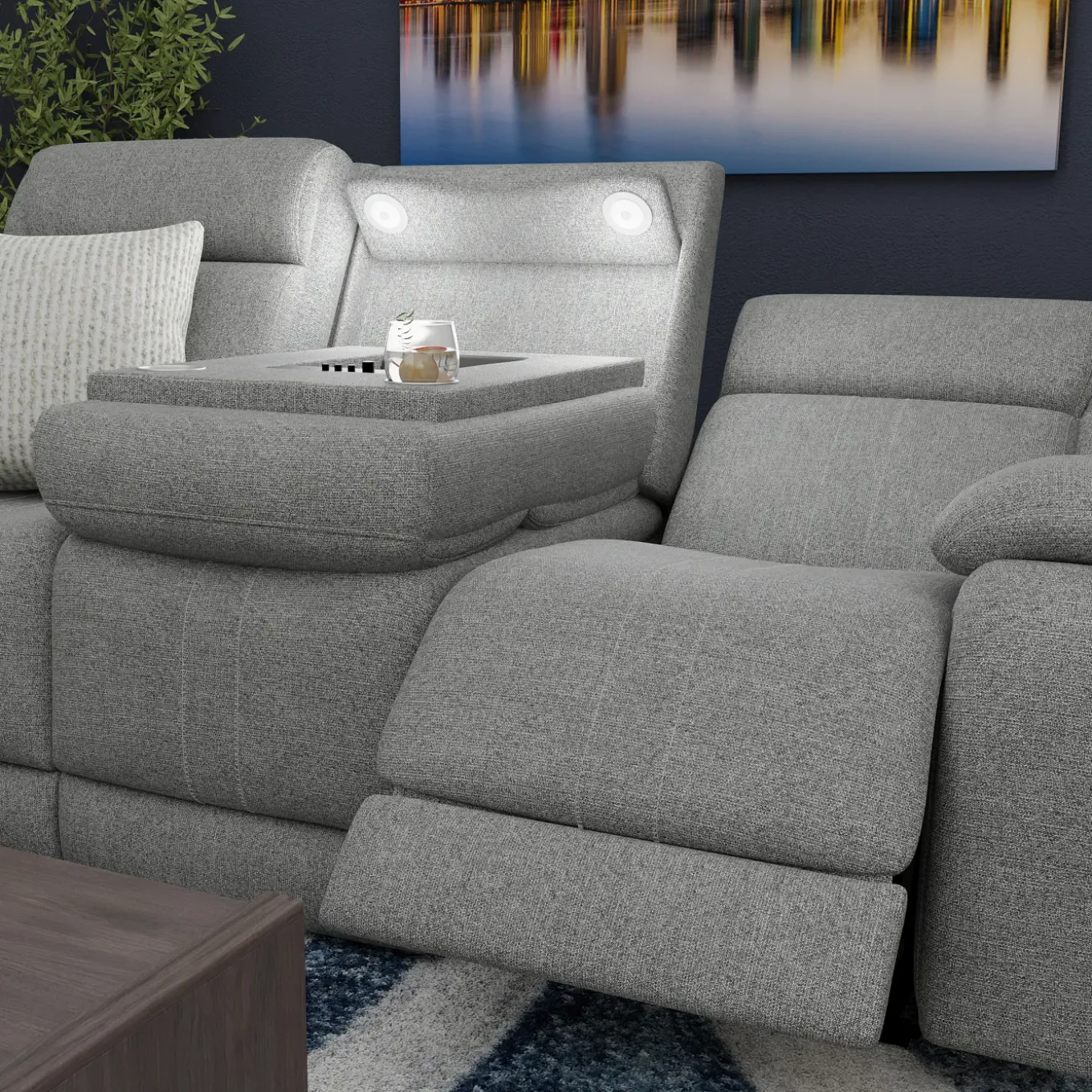 Blockbuster Immersive Sound Power Living Room Set-New! P3 ZG with Immersive sound Sofa & Loveseat