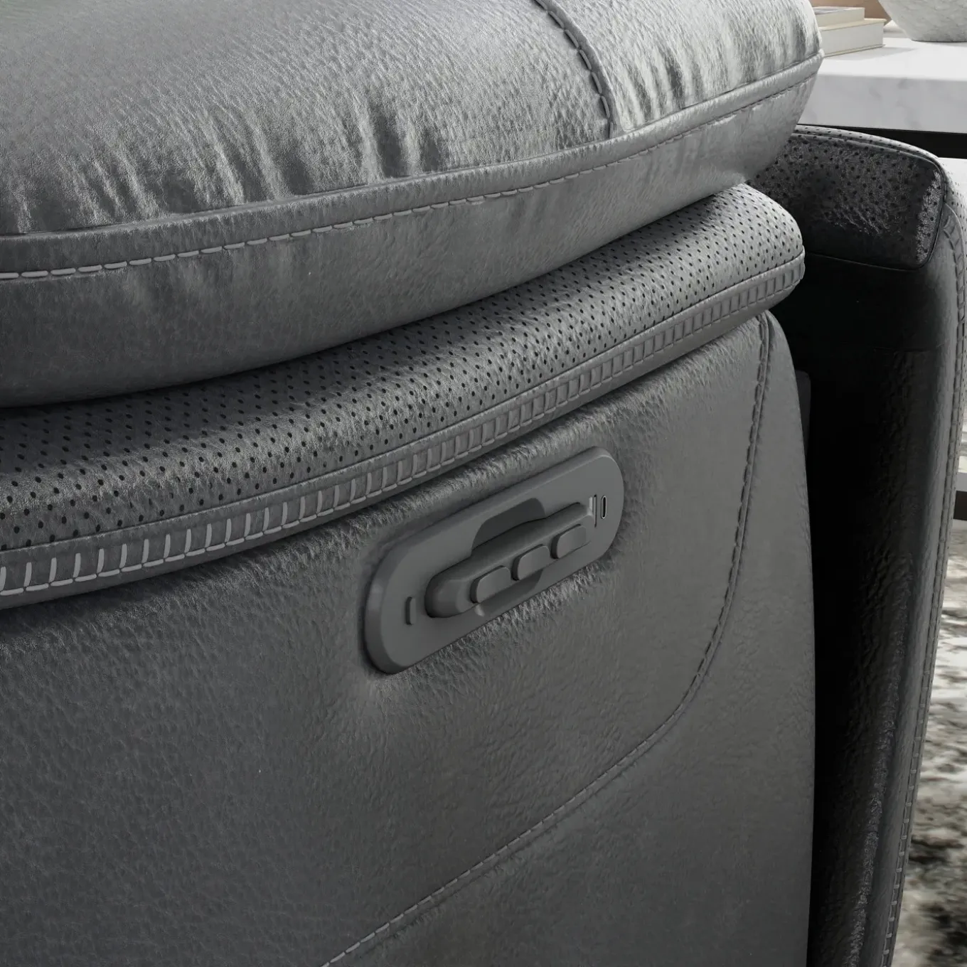 Blockbuster P3 Zg Leather Recliner with Immersive Sound & Heat and Massage
