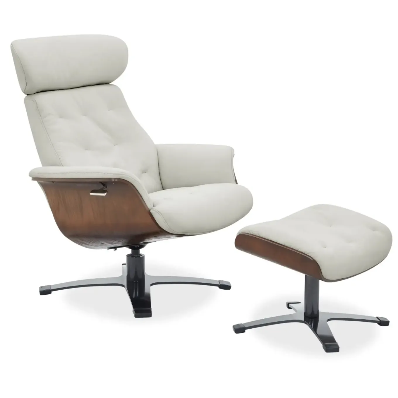 Bowden Swivel Recliner Chair & Swivel Ottoman