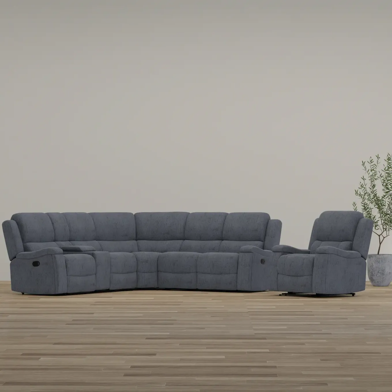 Braxton Reclining Sectional & Recliner