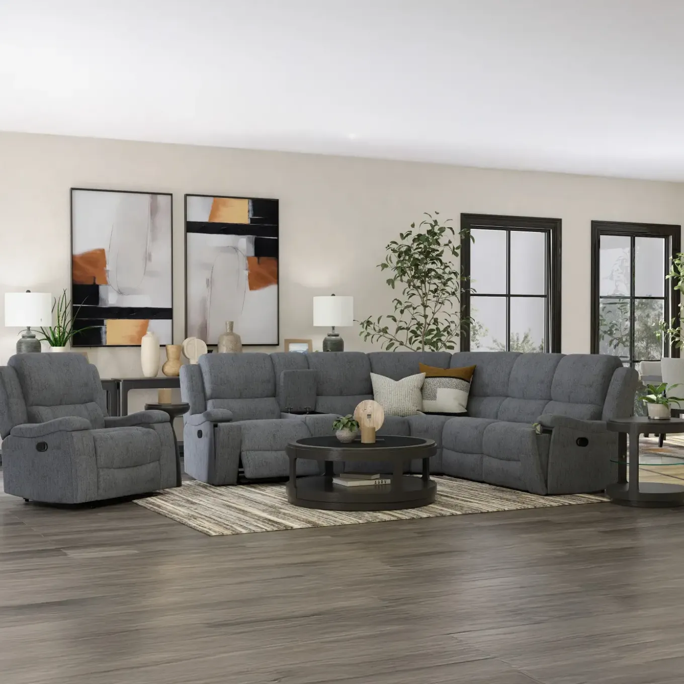 Braxton Reclining Sectional & Recliner