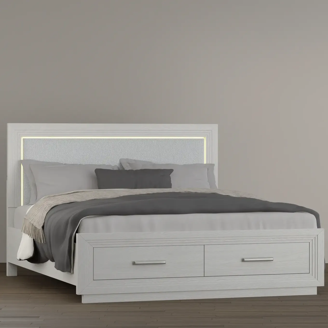 Burbank California King Storage Bed With LED Lights