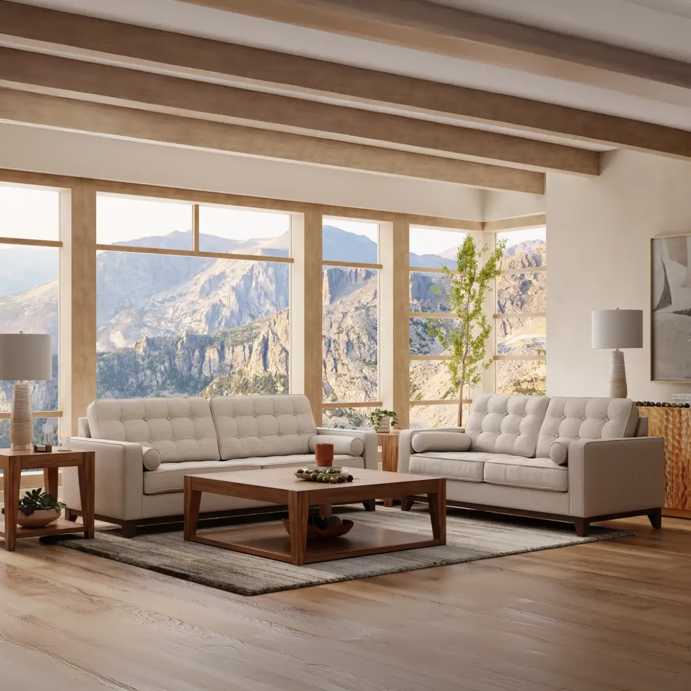 Calvin Living Room Set Beige