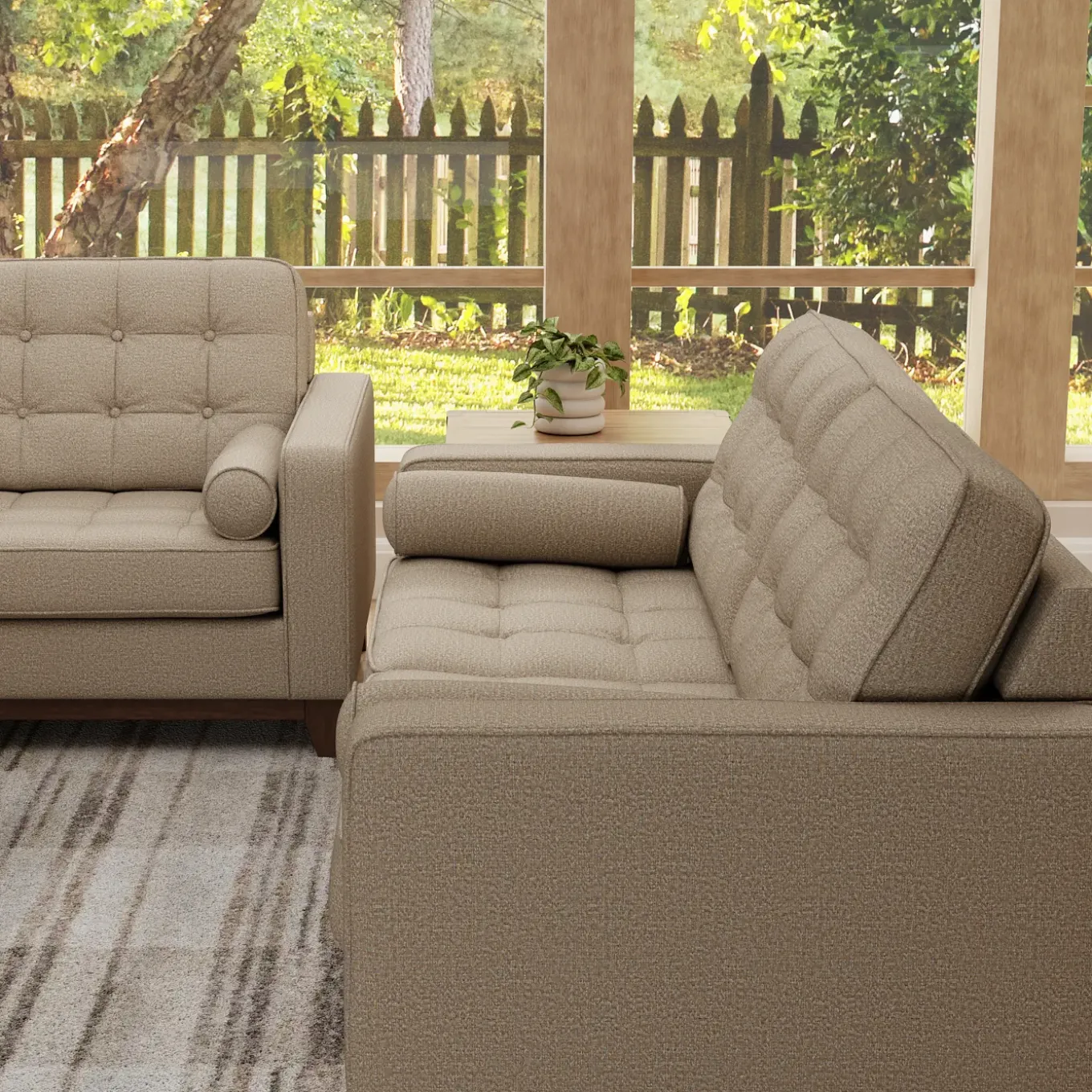 Calvin Living Room Set Tan