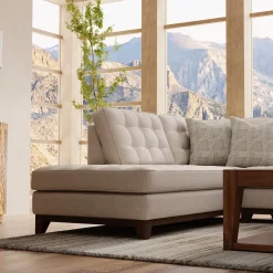Calvin Sectional Beige 2pc Sectional with LAF Chaise
