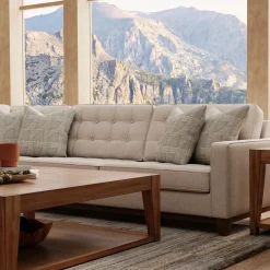 Calvin Sectional Beige 2pc Sectional with LAF Chaise