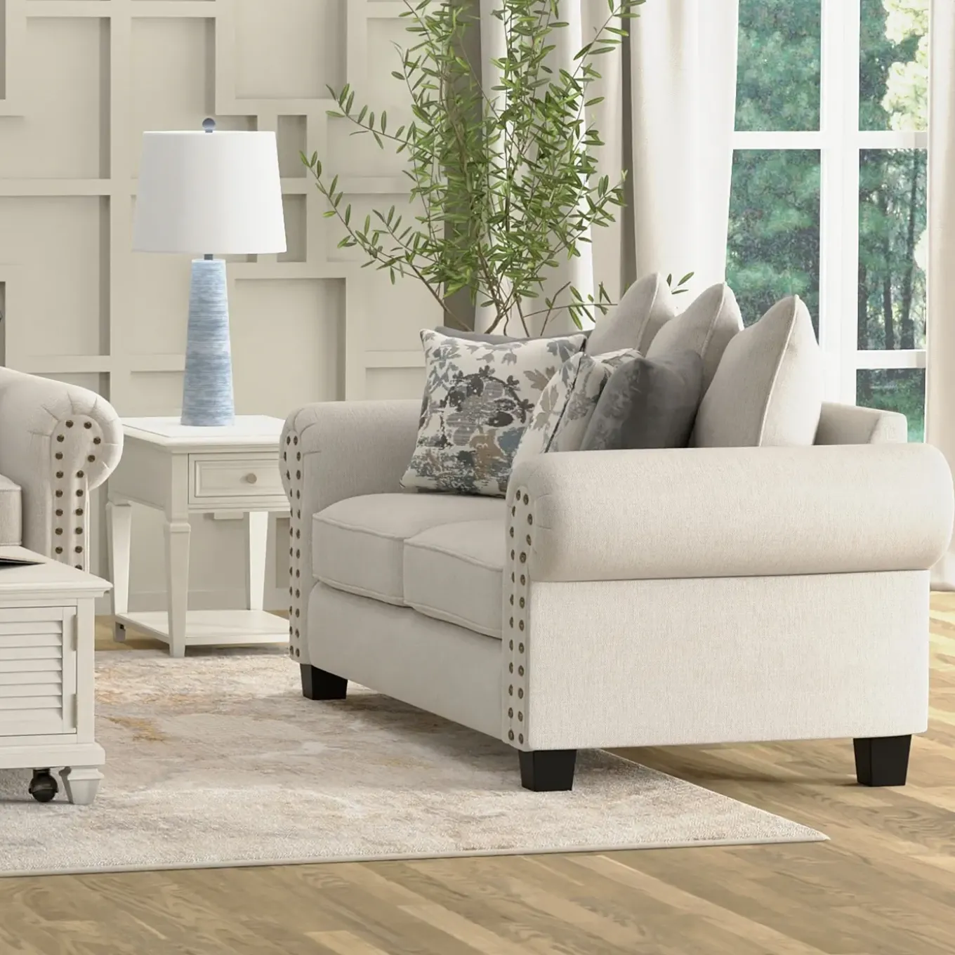 Camberly Living Room Cream Set