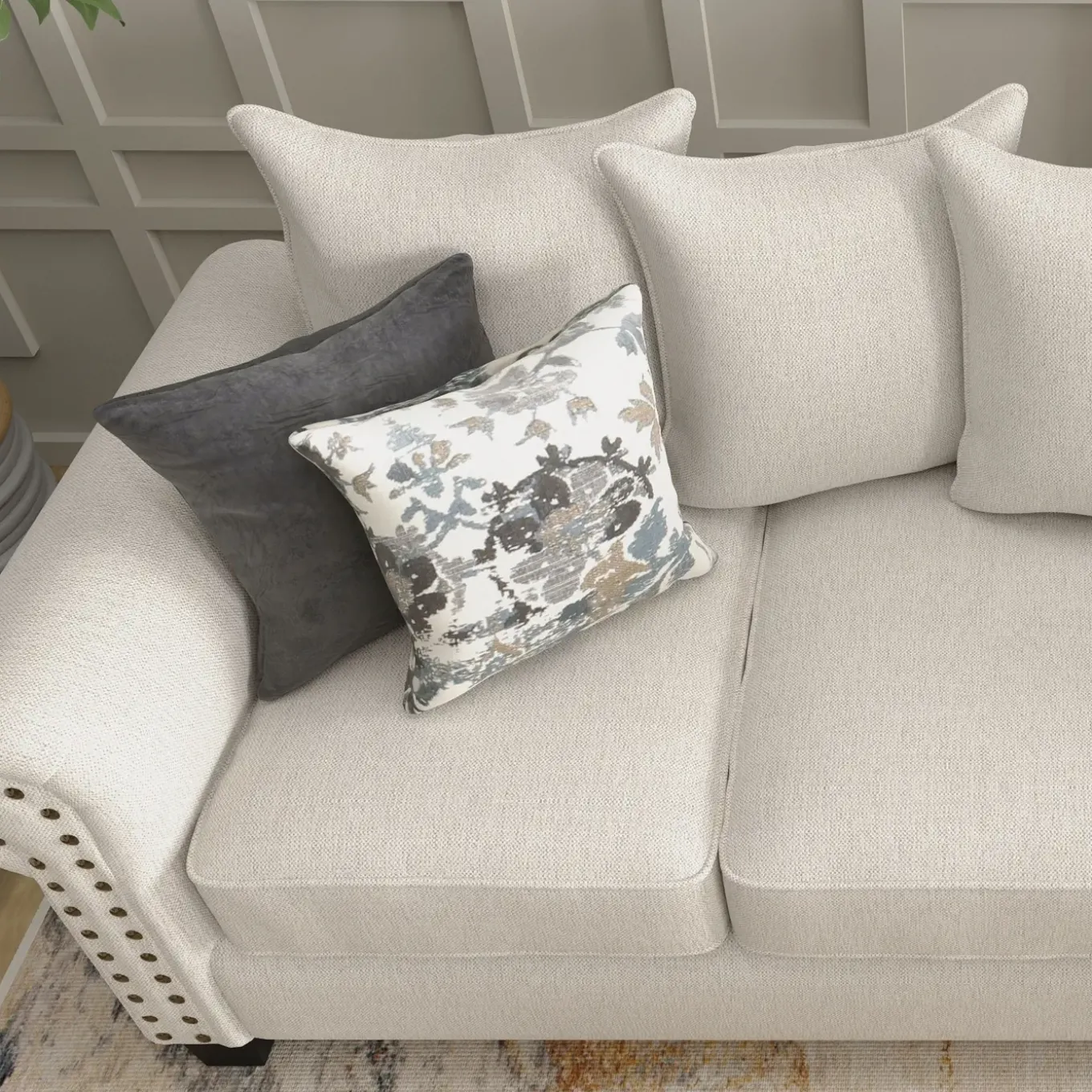 Camberly Living Room Cream Set