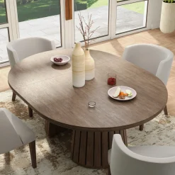 Carnaby Extendable Round Table, 2 Arm Chairs & 2 Side chairs