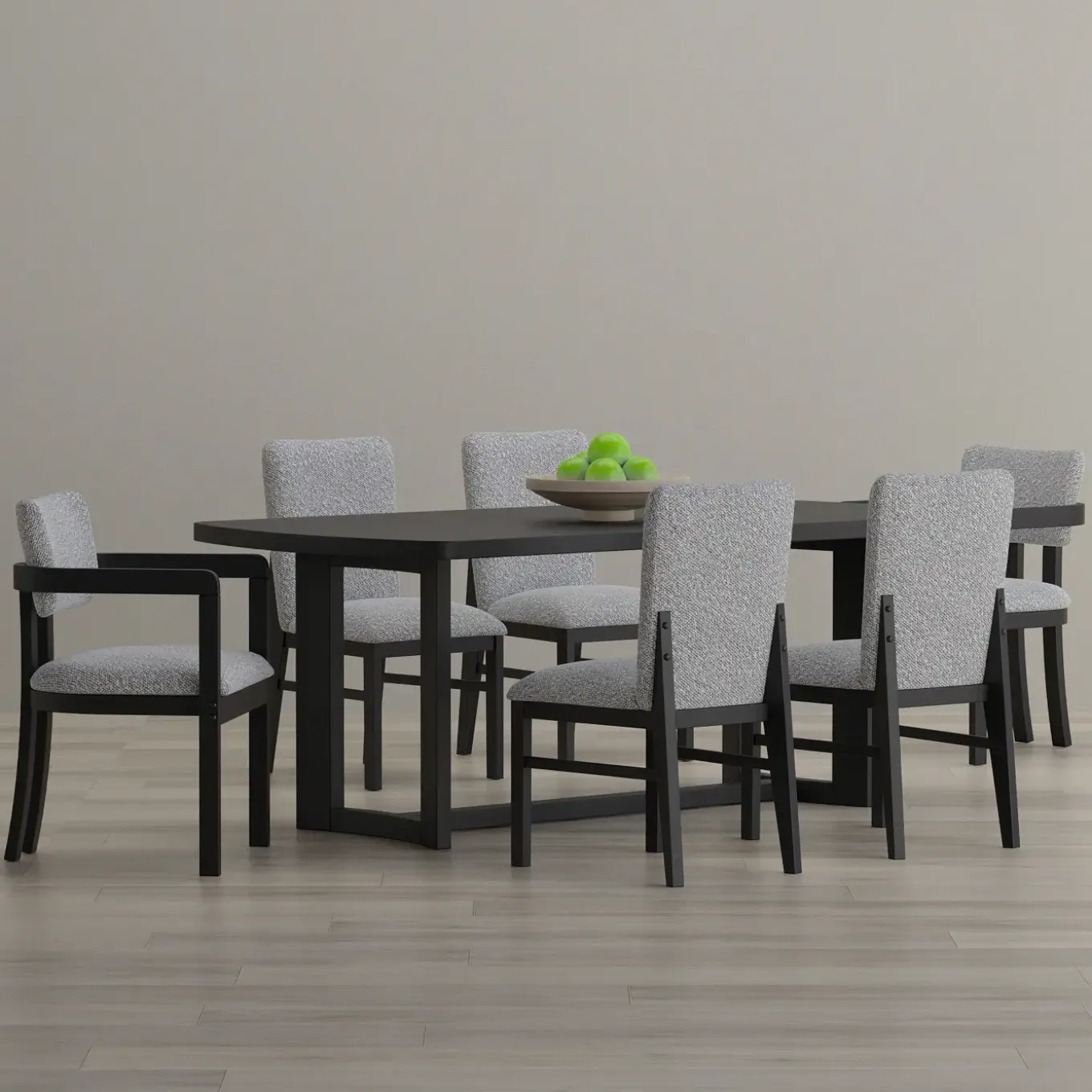 Cassidy Rectangular Dining Table, 4 Side Chairs, & 2 Arm Chairs