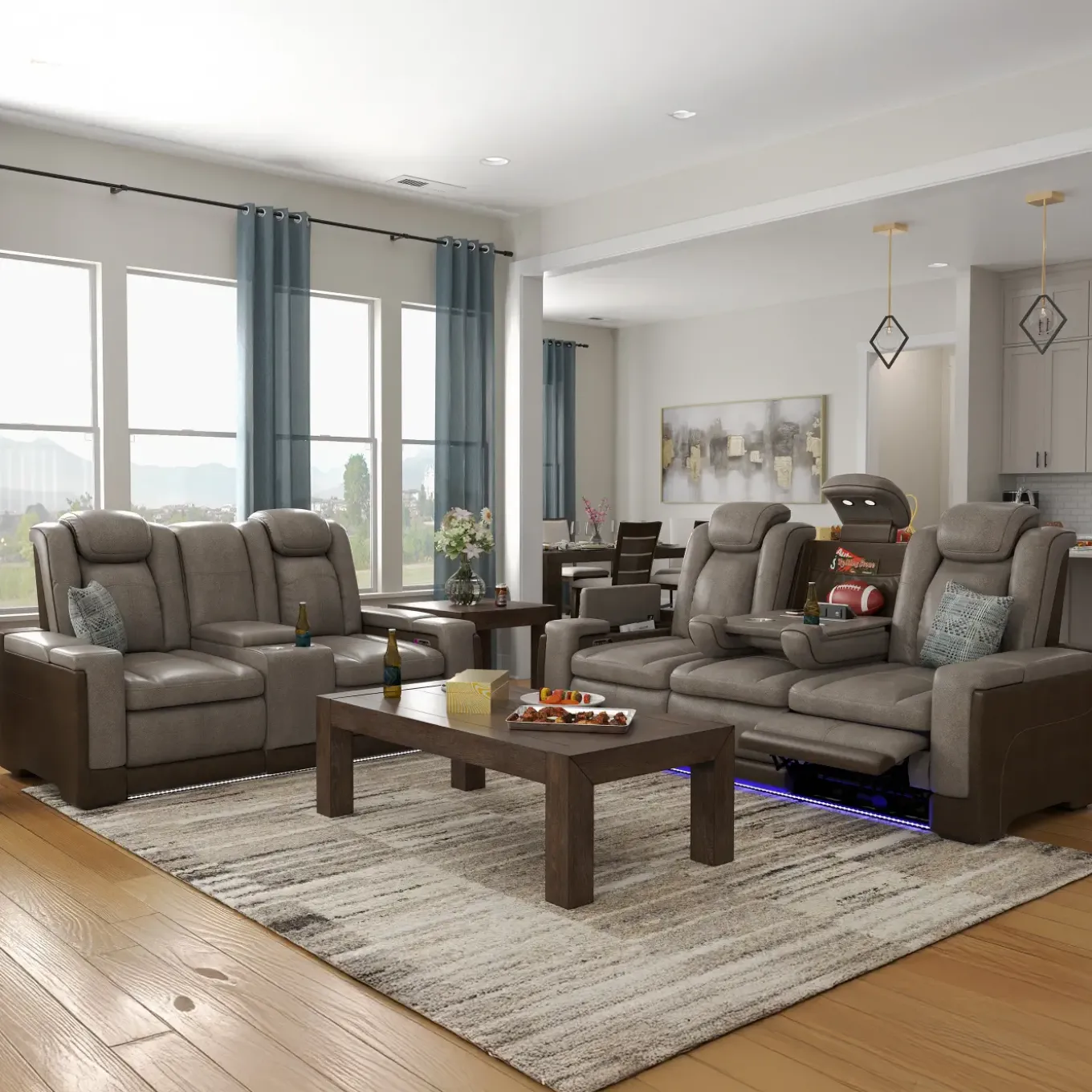 Cinema Buy the Power Reclining Sofa, Get the Power Reclining Loveseat Free