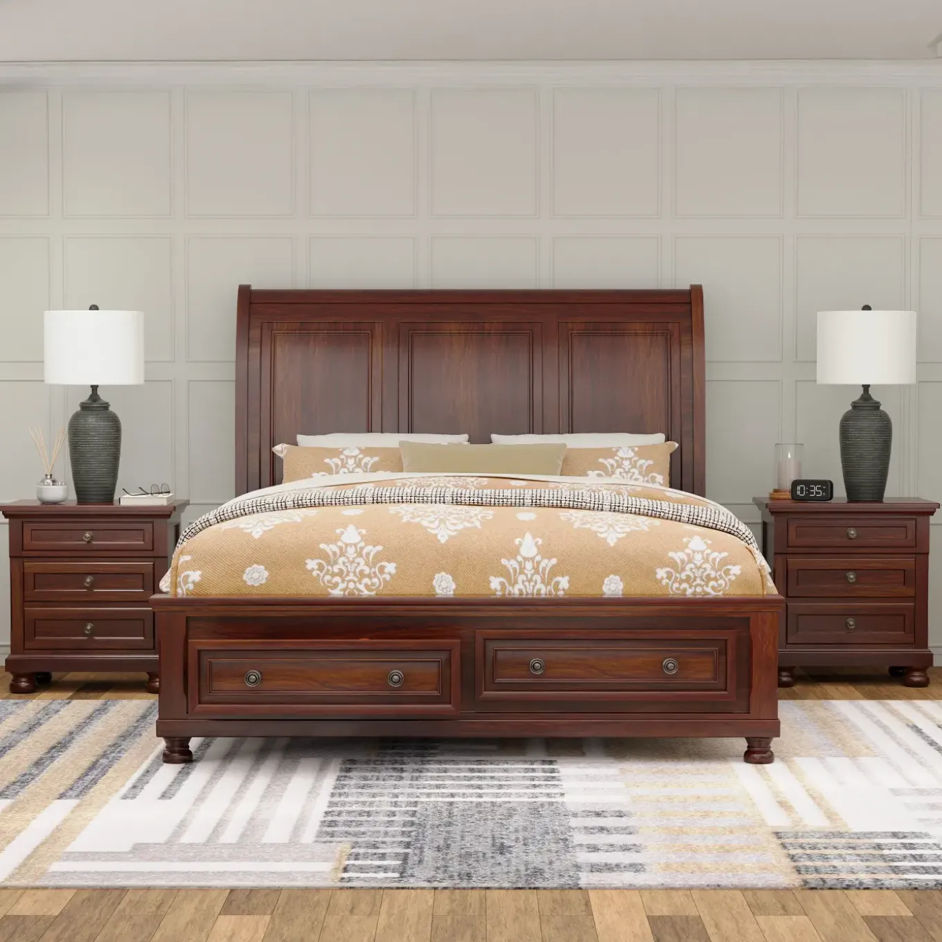 Cortland California King Sleigh Storage Bed
