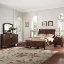 Cortland King Sleigh Storage Bed, Dresser, Mirror, Nightstand