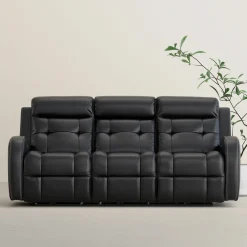 Cosmo Black Reclining Living Room Set