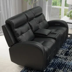 Cosmo Black Reclining Living Room Set