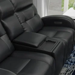Cosmo Black Reclining Living Room Set