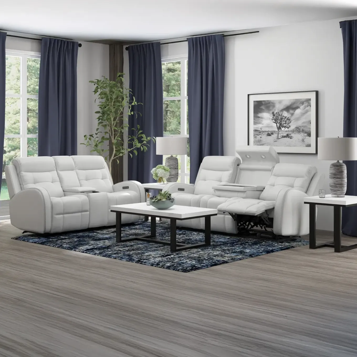 Cosmo Gray Reclining Living Room Set