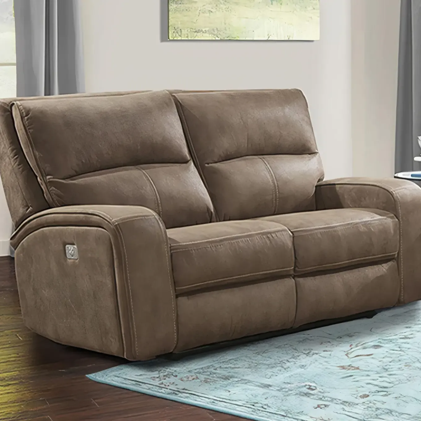 Dawson Power Loveseat With USB Ports