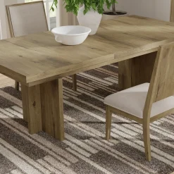 Durian Extendable Trestle Dining Table & 4 Side Chairs