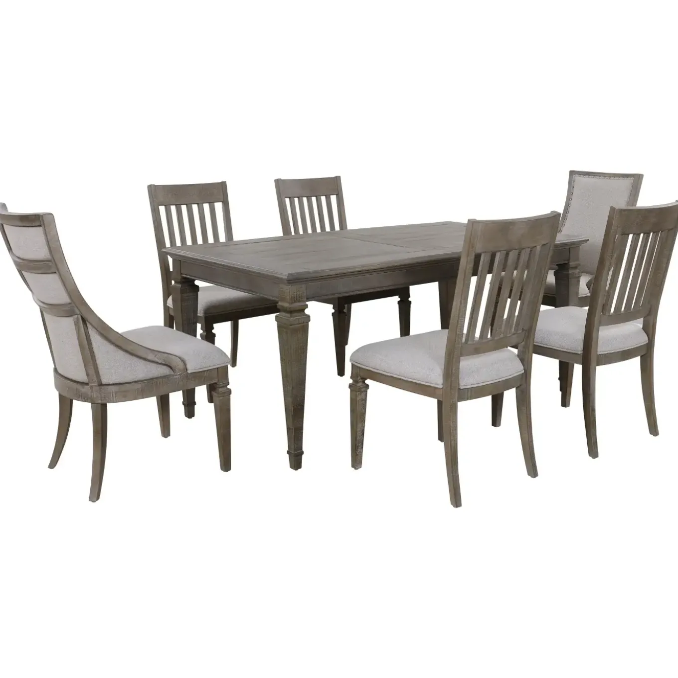 East Bay Extendable Dining Table, 2 Arm Chairs & 4 Side Chairs