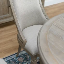 East Bay Extendable Round Table & 4 Arm Chairs