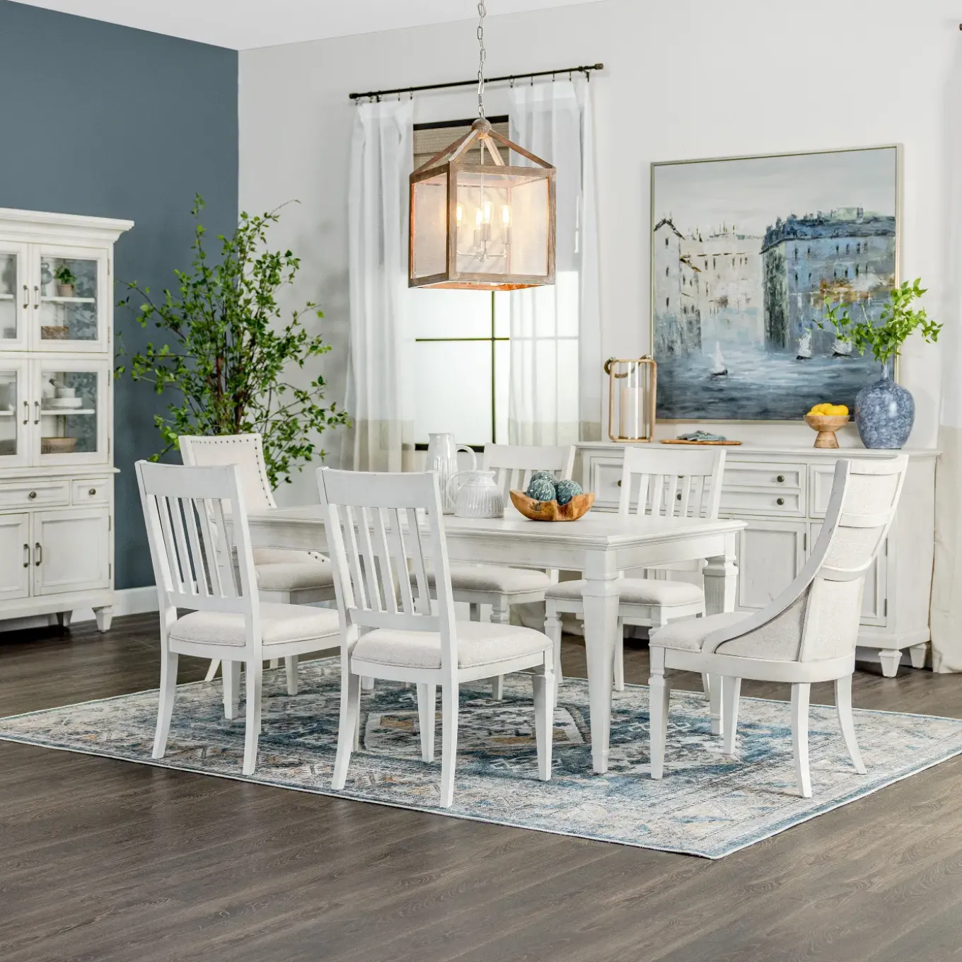 East Bay 7pc Dining Set: Extendable Dining Table, 2 Arm Chairs & 4 Side Chairs