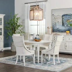 East Bay 5pc Extendable Dining Set: Table & 4 Arm Chairs