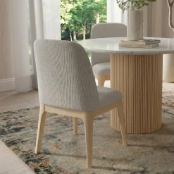 Eden 5pc Dining Set: Round Table & 4 Side Chairs