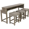 Elise Console Table & 3 Stools