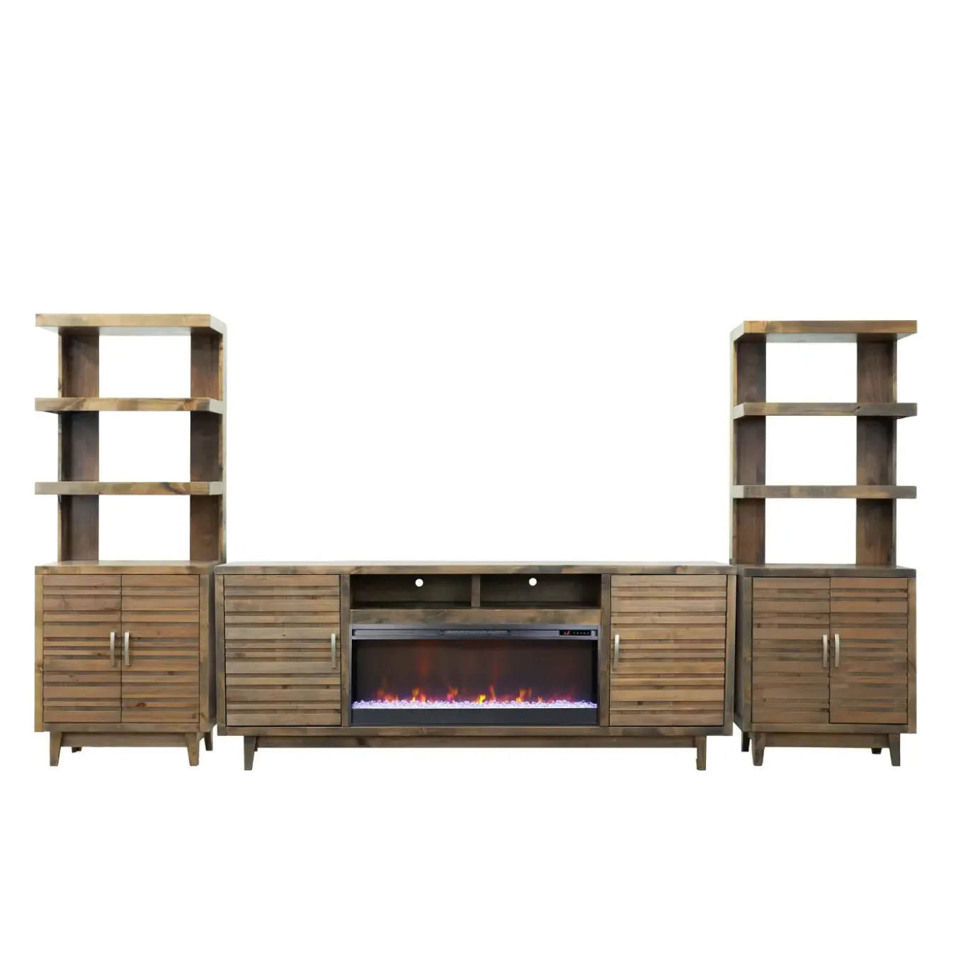 Everett 87 Inch Fireplace Console 2 Piers