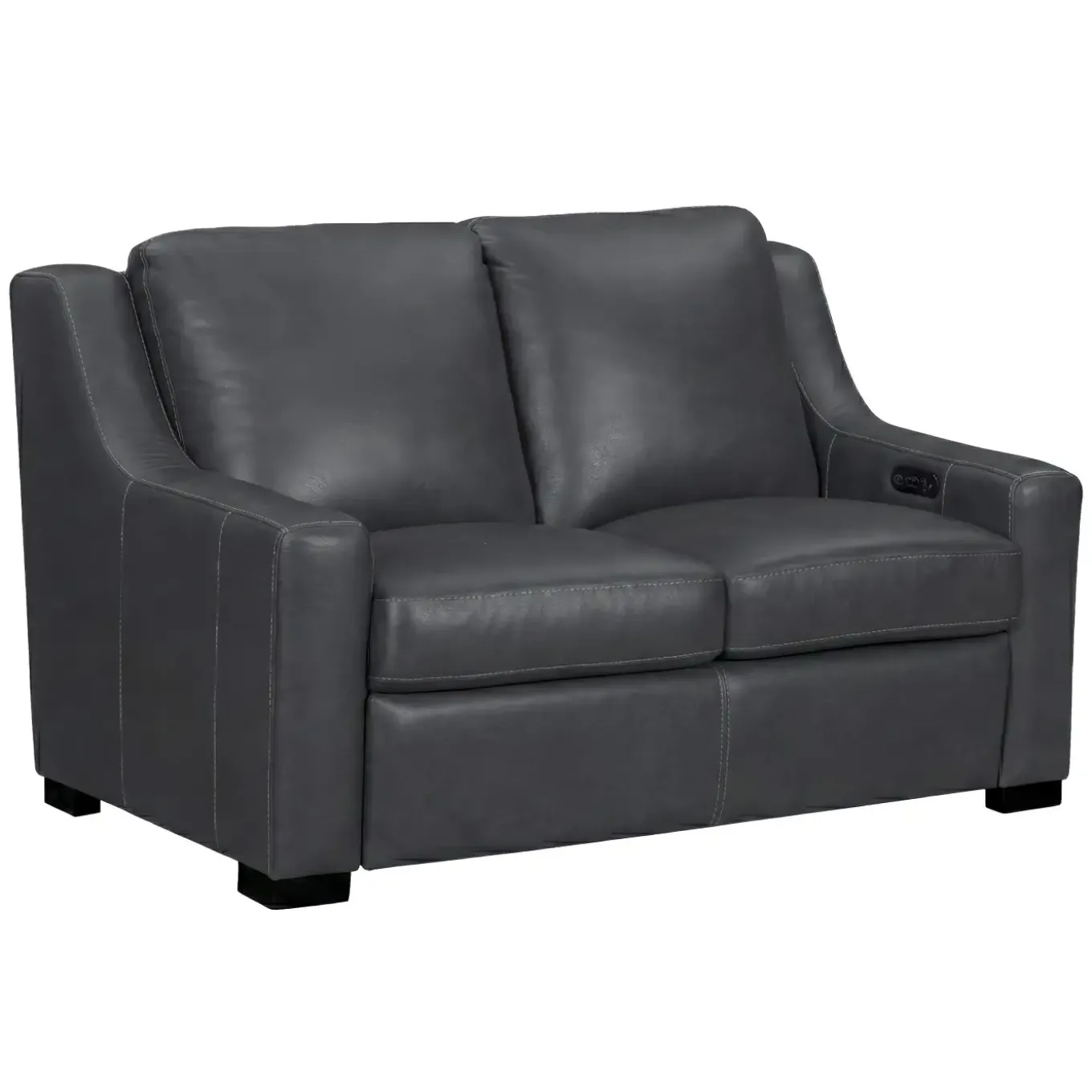 Fulton Leather Living Room Set Power Sofa & Power Loveseat