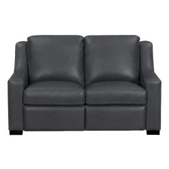 Fulton Leather Living Room Set Power Sofa & Power Loveseat